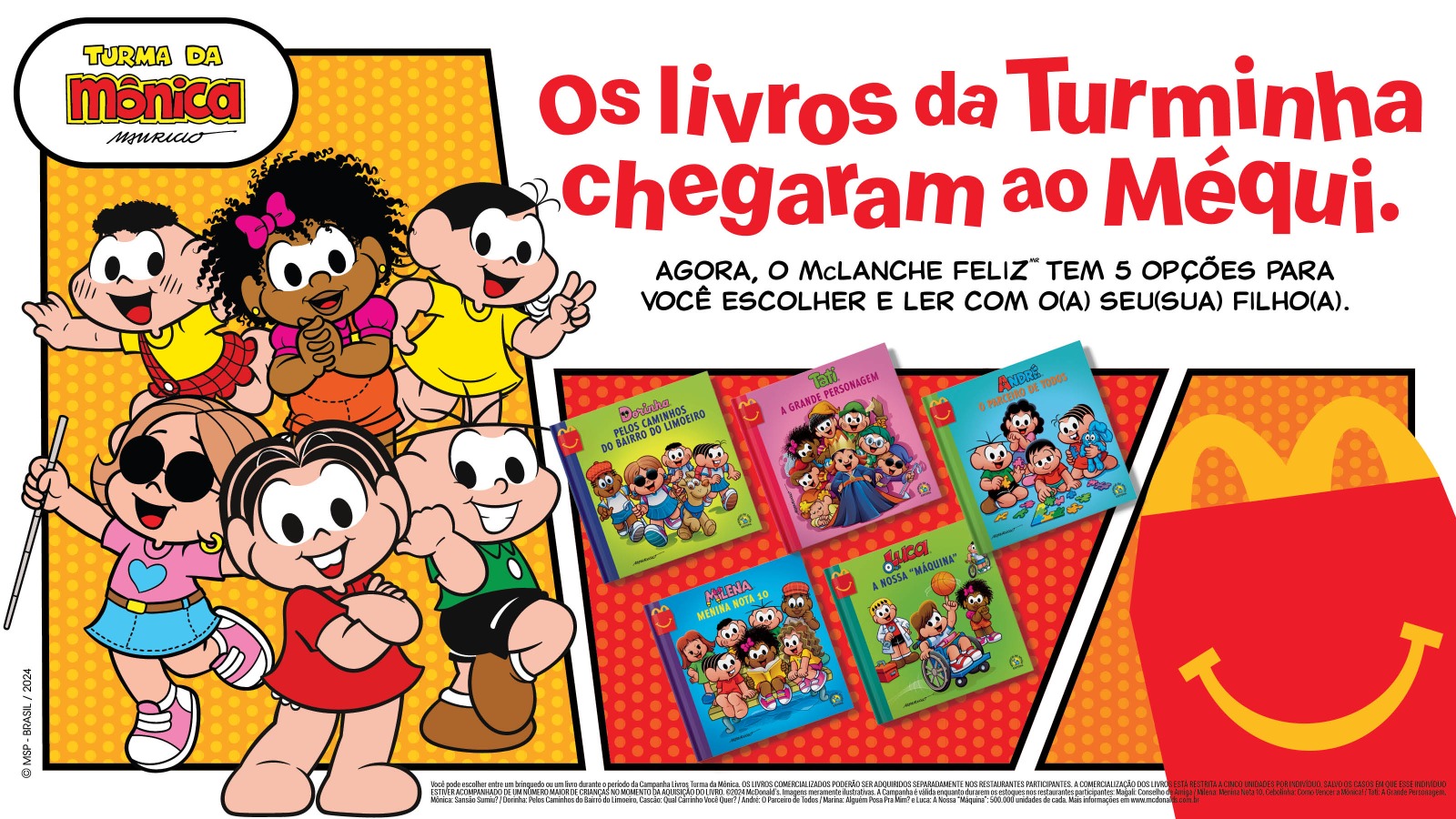 McLanche Feliz e Turma da Mônica se unem para incentivar leitura e inclusão entre crianças de todo o Brasil