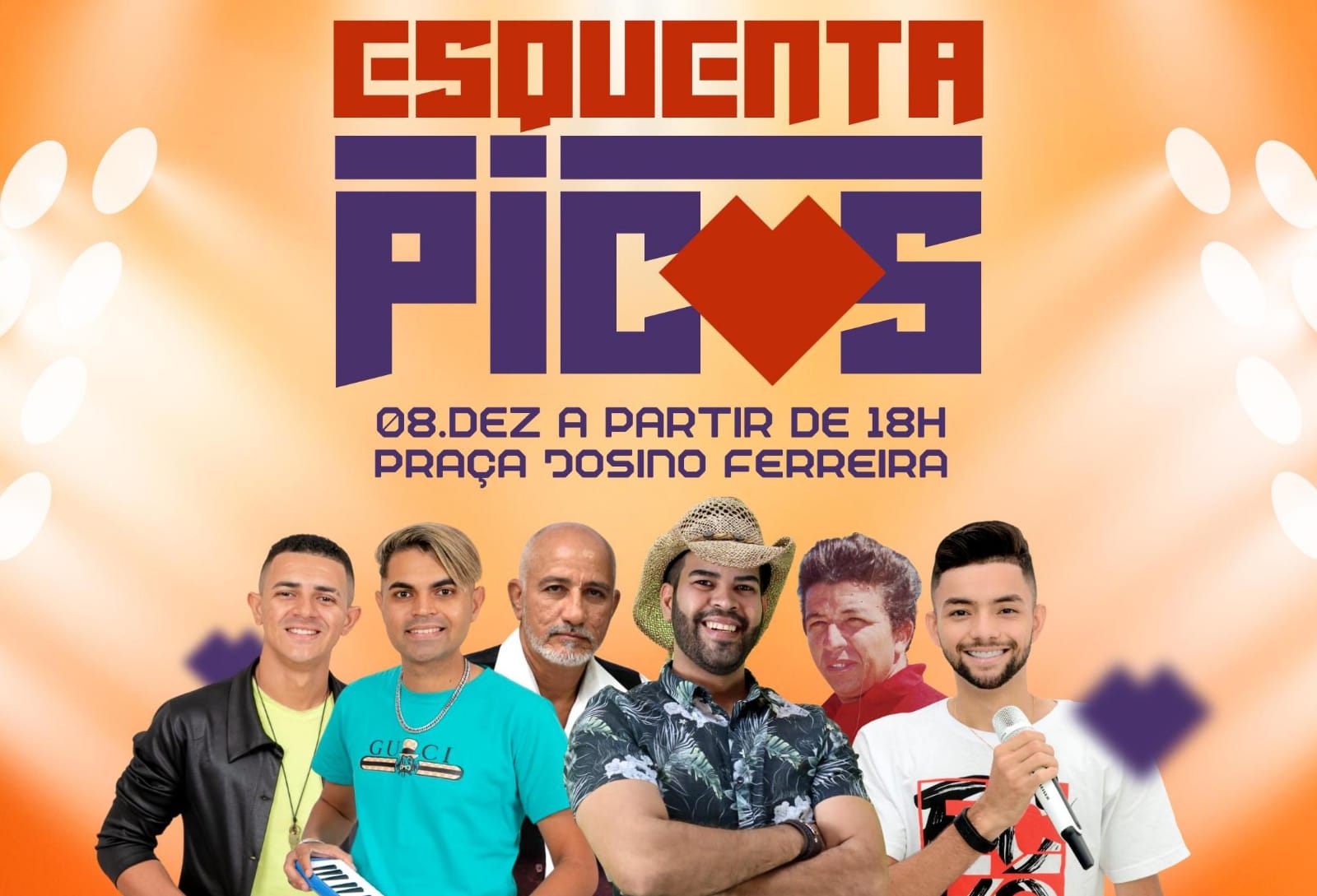'Esquenta Picos' agitará a Praça Josino Ferreira com shows e cultura nesta sexta-feira