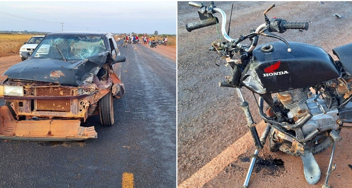 Homem morre após colisão entre moto e carro em Marcolândia