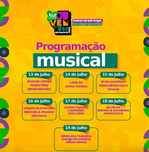 Semana Cultural da Juventude Ipiranguense 2025 será mantida com nova programação e apoio de parlamentares