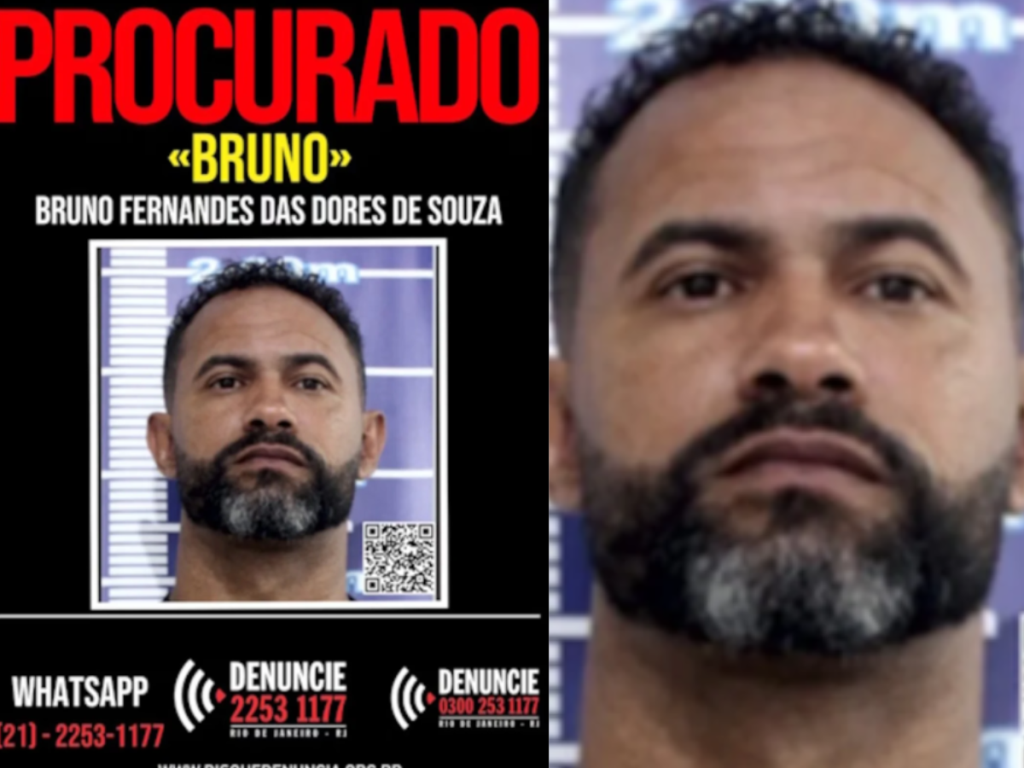 Polícia divulga cartaz de procurado do ex-goleiro Bruno