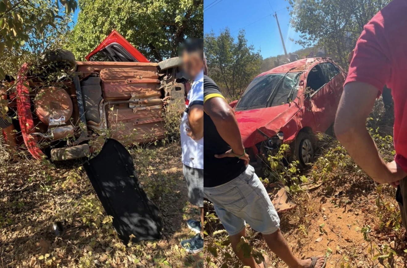 Capotamento deixa quatro feridos em Itainópolis